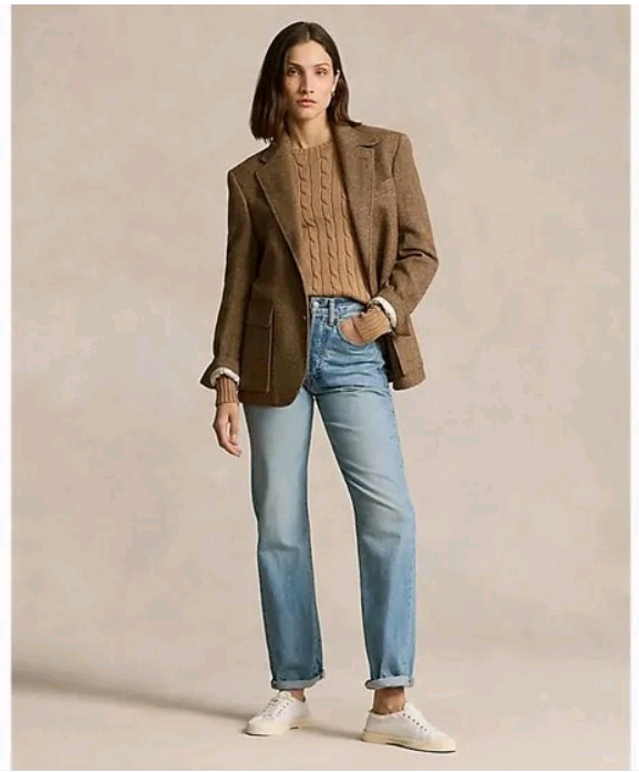 폴로 랄프로렌 케이블니트 케이블스웨터 카멜S 현대백화점 코튼 크루넥스웨터 이미지