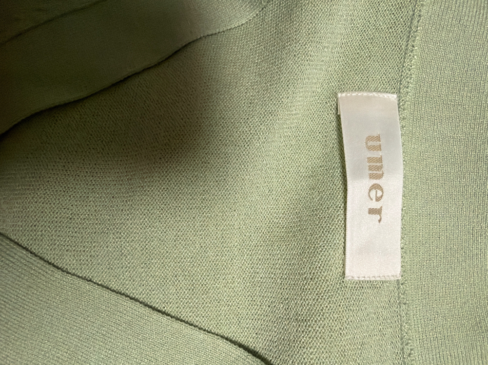 유메르 umer 스트링 반팔 니트 롱 원피스 민트 초록색여름끈가디건연두 이미지