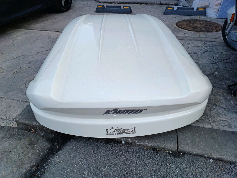 싼타페tm 코토일체형루프박스 화이트 중고(일체형매입중) 이미지