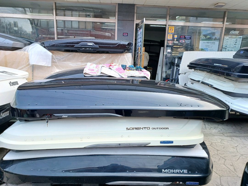 모하비더마스터 코토일체형루프박스 블랙유광 상태 중고 이미지