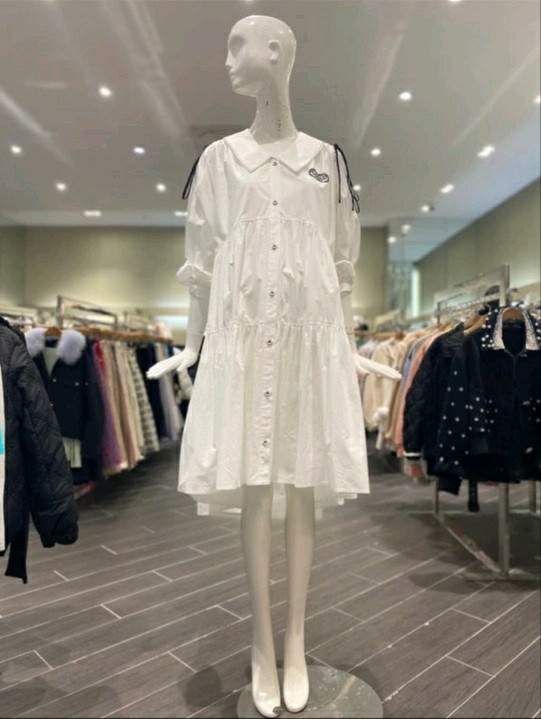 한섬 오즈세컨 볼륨 셔링 오버핏 원피스 오브제 럭키슈에뜨 뮤베일 쥬시쥬디 이미지
