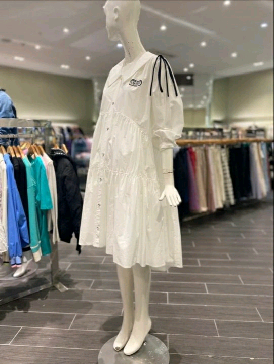 한섬 오즈세컨 볼륨 셔링 오버핏 원피스 오브제 럭키슈에뜨 뮤베일 쥬시쥬디 이미지