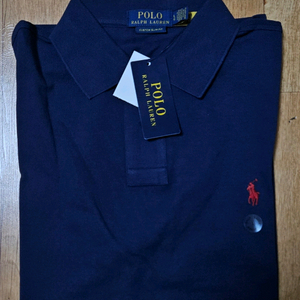 (신형,정품,새옷)폴로 랄프로렌 커스텀 슬림핏 네이비 남성 카라티,100 이미지