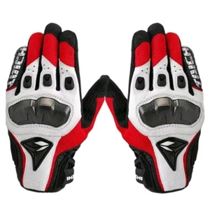 RS Taichi(RS 타이치)의 RST390 ARMED 가죽 메쉬 글러브 폰 터치가능 장갑(화이트앤레드/M)이 장 이미지
