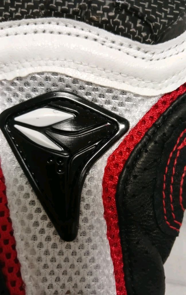 RS Taichi(RS 타이치)의 RST390 ARMED 가죽 메쉬 글러브 폰 터치가능 장갑(화이트앤레드/M)이 장 이미지