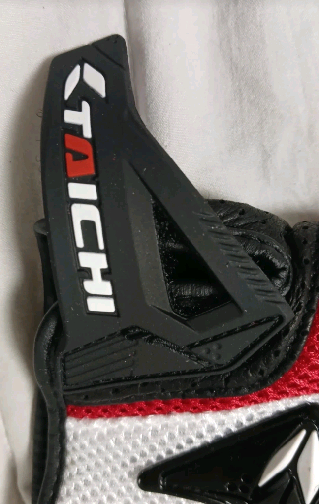 RS Taichi(RS 타이치)의 RST390 ARMED 가죽 메쉬 글러브 폰 터치가능 장갑(화이트앤레드/M)이 장 이미지