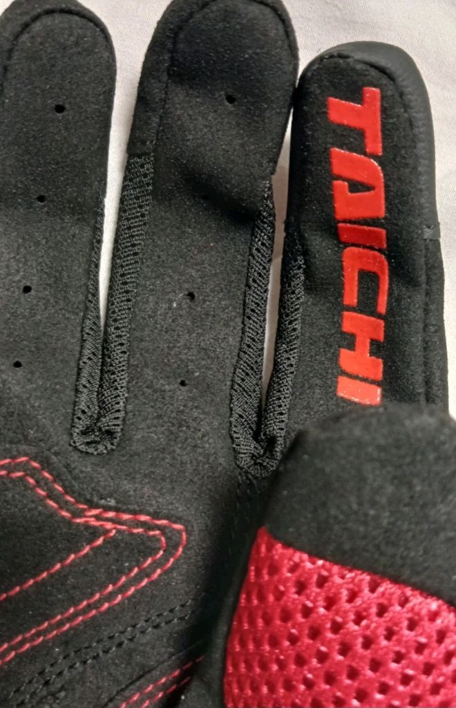 RS Taichi(RS 타이치)의 RST390 ARMED 가죽 메쉬 글러브 폰 터치가능 장갑(화이트앤레드/M)이 장 이미지