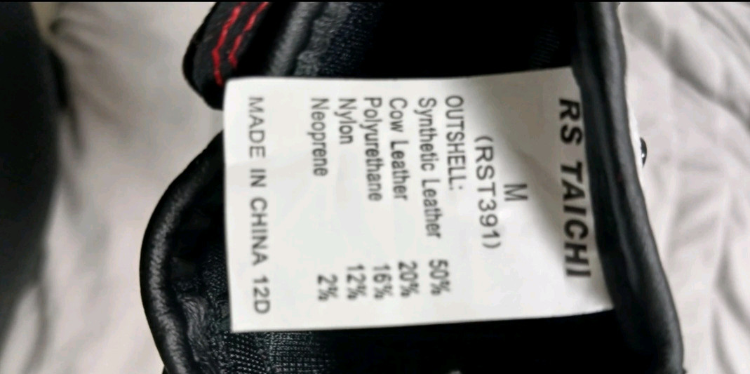 RS Taichi(RS 타이치)의 RST390 ARMED 가죽 메쉬 글러브 폰 터치가능 장갑(화이트앤레드/M)이 장 이미지