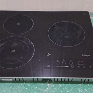 6190 SK매직 3구 하이브리드형 인덕션(블랙) 이미지