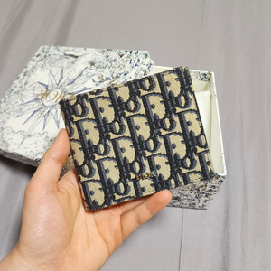 디올 오블리크 자카드 컴펙트 반지갑 이미지