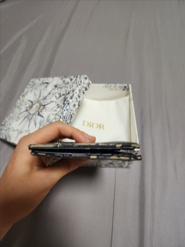 디올 오블리크 자카드 컴펙트 반지갑 이미지