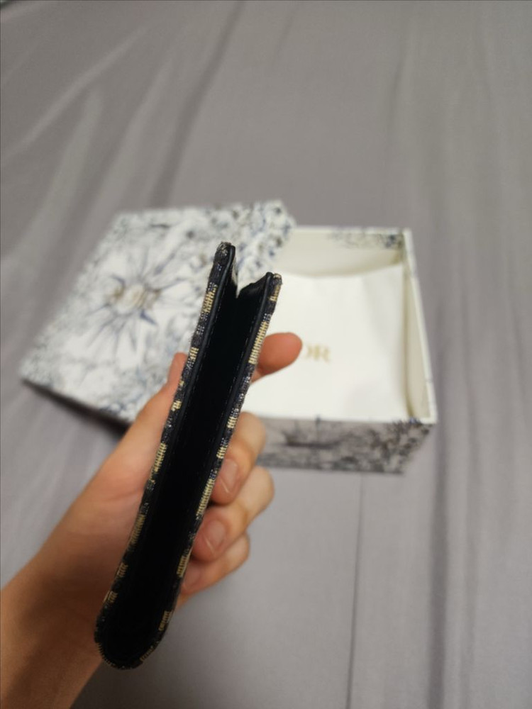 디올 오블리크 자카드 컴펙트 반지갑 이미지