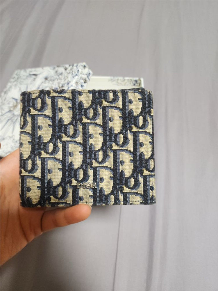 디올 오블리크 자카드 컴펙트 반지갑 이미지