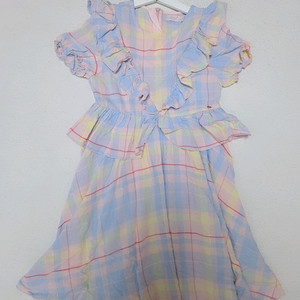 페리미츠 여아 파스텔 체크 원피스 140사이즈(8-9세) 이미지