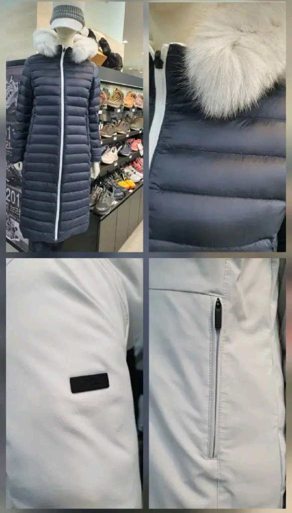 (새제품)K2패딩 여성 구스다운 리버시블 롱 다운(초코와인색 90) 이미지