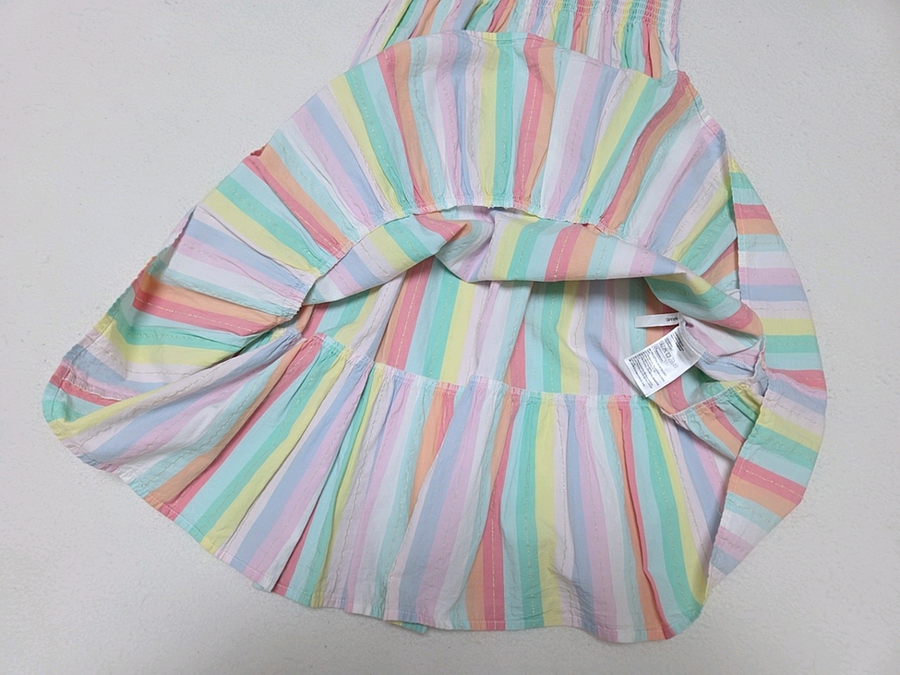 H&M 여아 레인보우 스트라이프 원피스 9-10세 이미지