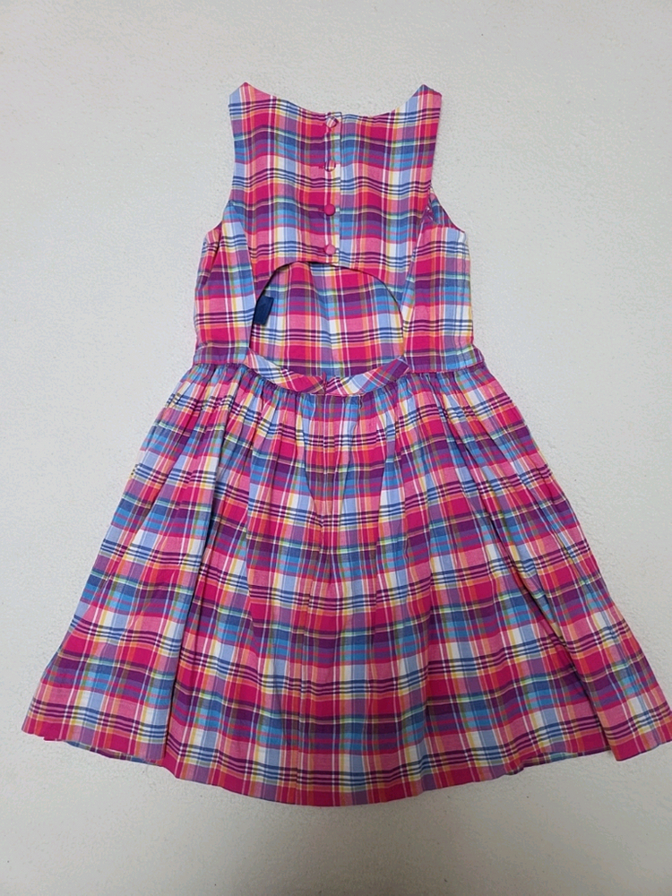 폴로 랄프로렌 여아 반전 뒷태 체크 원피스 8y 이미지