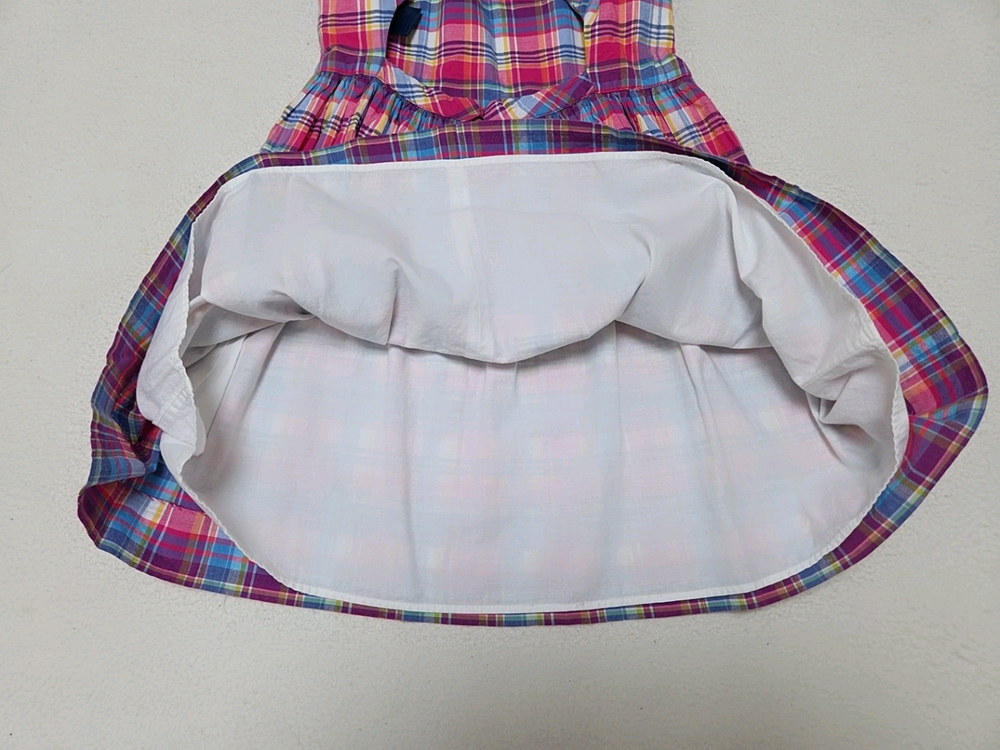 폴로 랄프로렌 여아 반전 뒷태 체크 원피스 8y 이미지