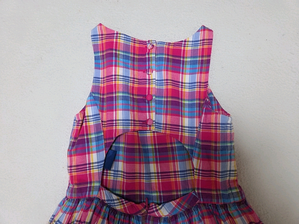 폴로 랄프로렌 여아 반전 뒷태 체크 원피스 8y 이미지