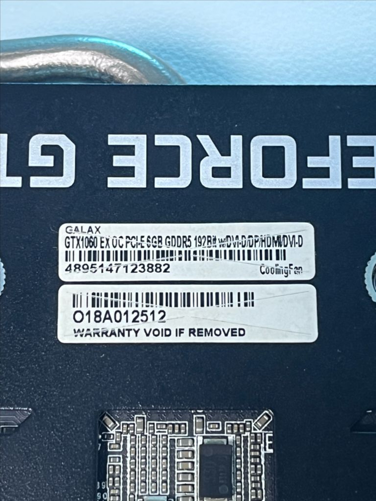 NVIDIA GTX 1060 6GB 갤럭시 블랙 그래픽카드 급처합니다 이미지