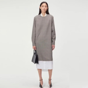 렉토(RECTO) 셔츠 레이어드 체크원피스 55-66 이미지