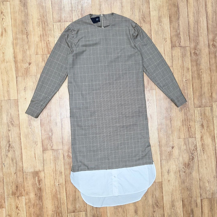 렉토(RECTO) 셔츠 레이어드 체크원피스 55-66 이미지