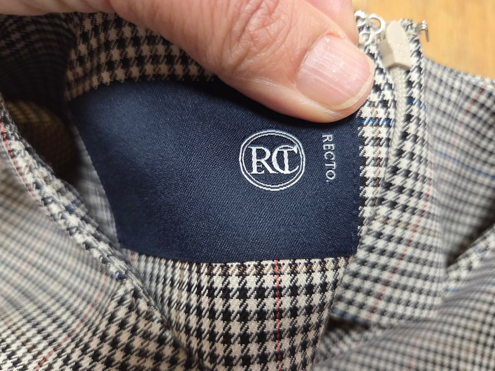 렉토(RECTO) 셔츠 레이어드 체크원피스 55-66 이미지