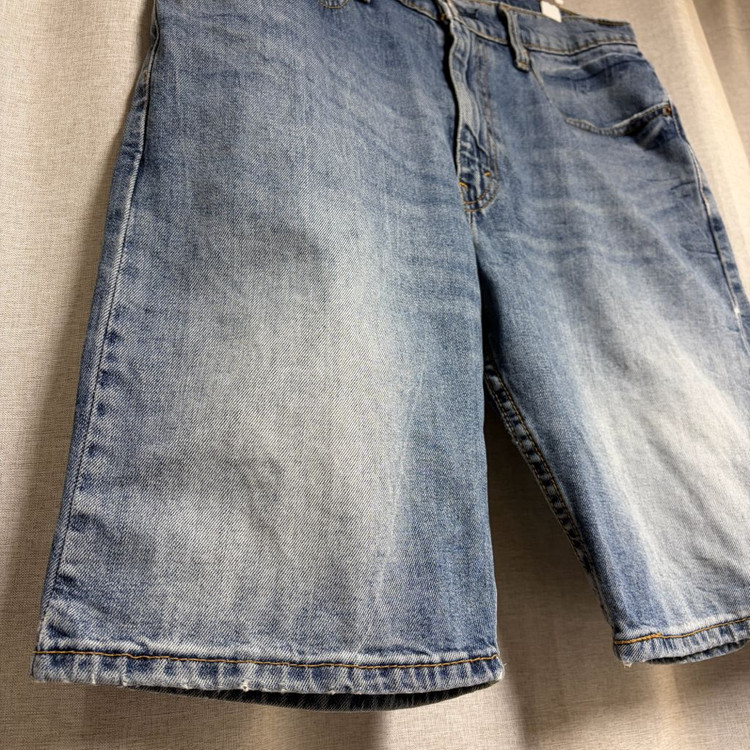 리바이스 505 데님 반바지 W32 연청 워싱 쇼츠 이미지