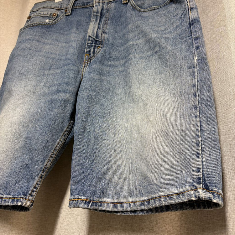 리바이스 505 데님 반바지 W32 연청 워싱 쇼츠 이미지