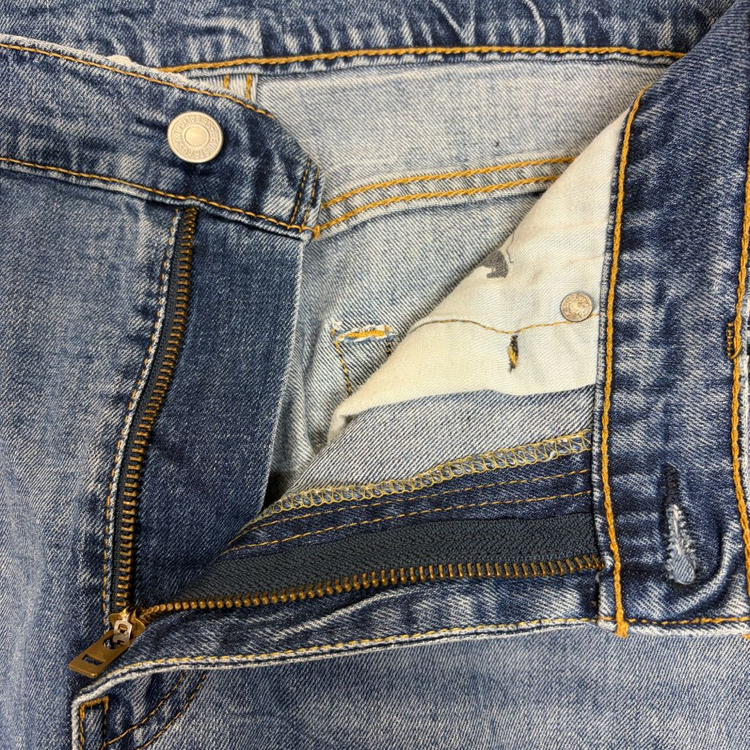 리바이스 505 데님 반바지 W32 연청 워싱 쇼츠 이미지