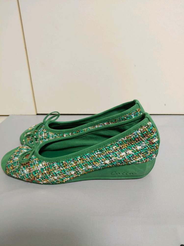 무료드림 (올린옷구매하시는분께)꺌랑 CALIN 트위드 플랫슈즈 이미지