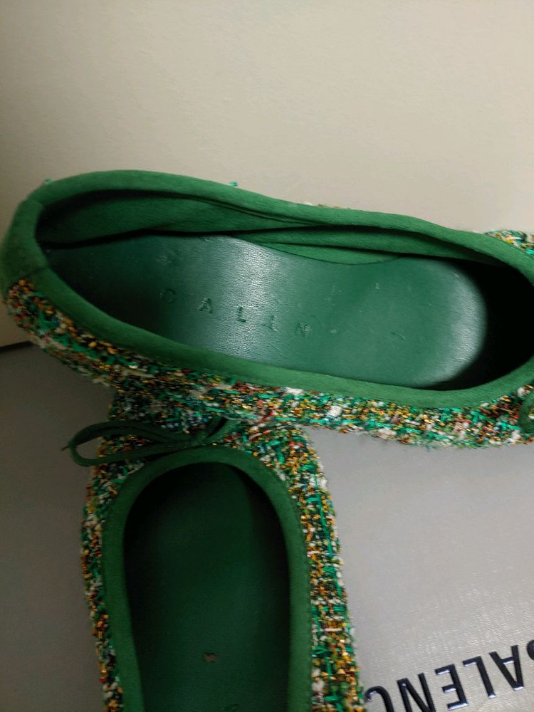 무료드림 (올린옷구매하시는분께)꺌랑 CALIN 트위드 플랫슈즈 이미지