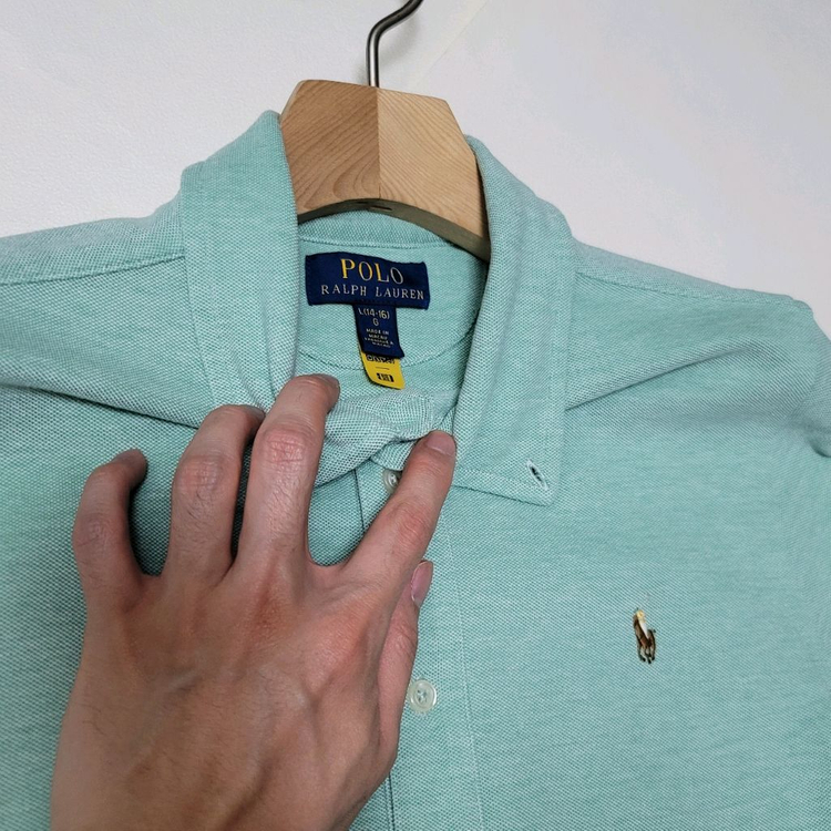 S 폴로 여성 반팔셔츠 애쉬그린 랄프로렌 니트옥스포드 이미지