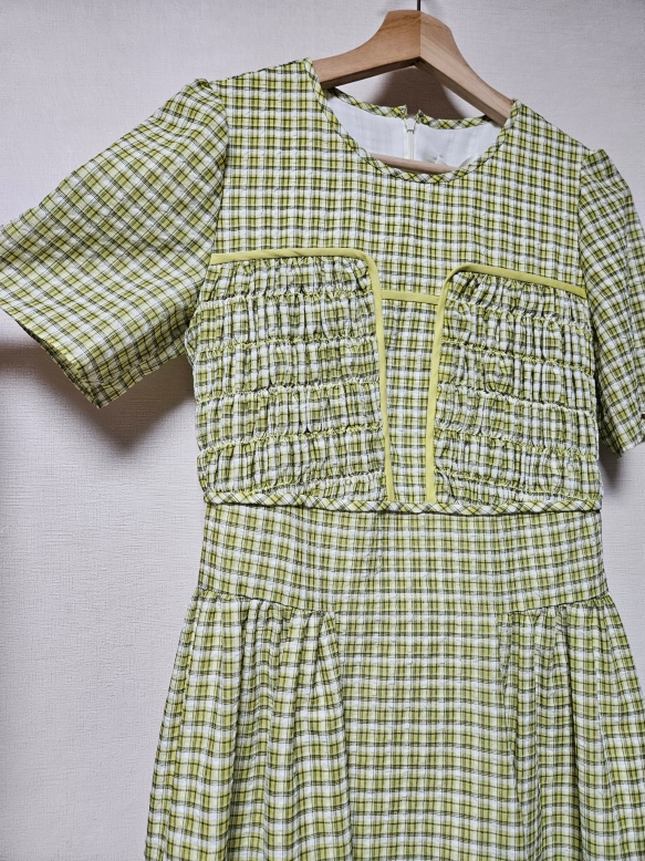 새상품 잇미샤 it michaa 썸머 체크 원피스 55사이즈 이미지