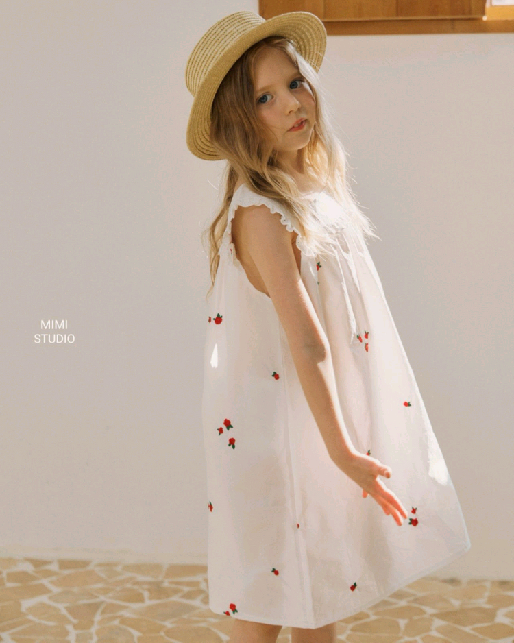 여아 라탄 썬햇 핸드밀짚 이미지