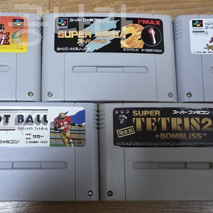 닌텐도 슈퍼 패미컴 게임팩 5개 일괄 이미지