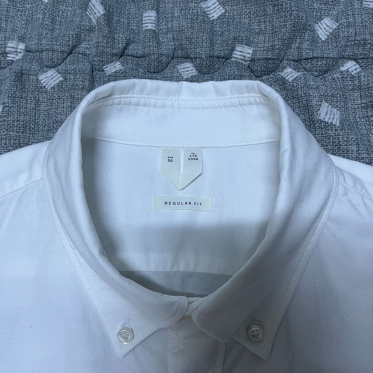 [새상품, 50(100-105)] 아르켓 옥스포드 셔츠 화이트 이미지