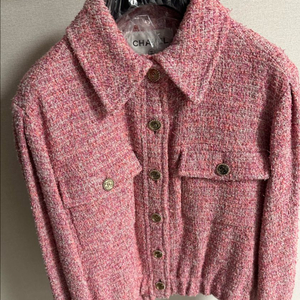 S급)샤넬 P76715 트위드 핑크 자켓 38(1시간착용) 옷걸이포함 이미지