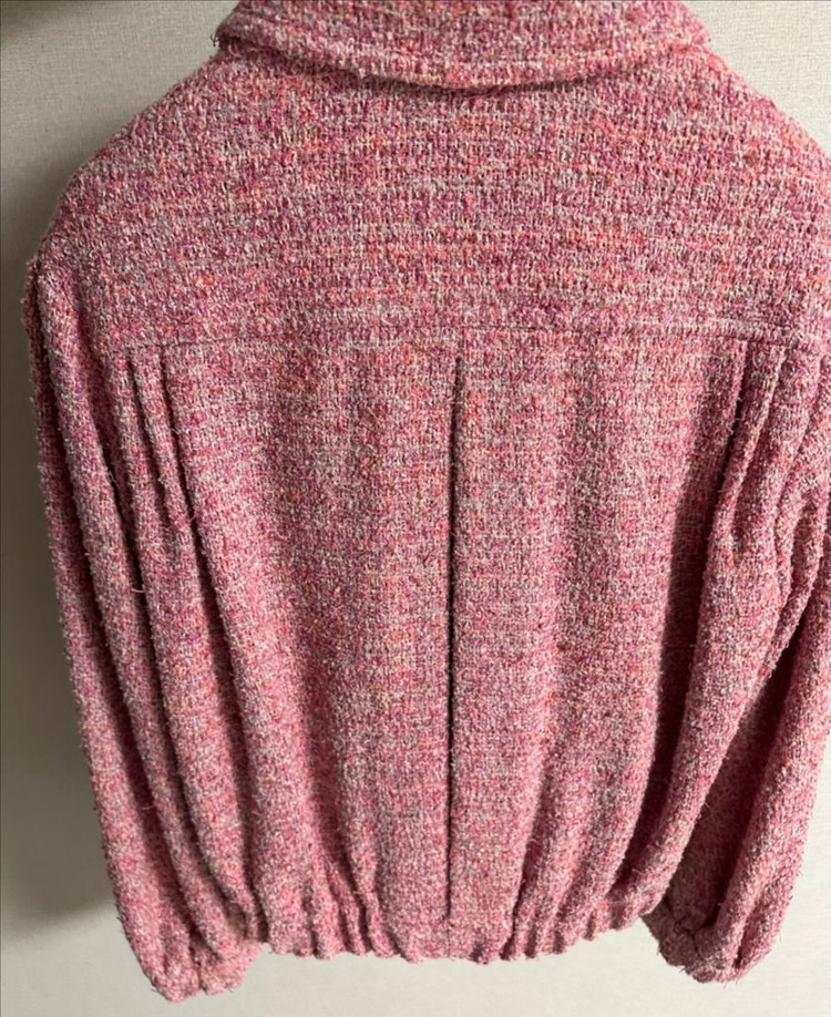 S급)샤넬 P76715 트위드 핑크 자켓 38(1시간착용) 옷걸이포함 이미지