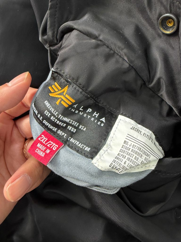 정품) 알파인더스트리 MA-1 블랙 패치 봄버 자켓 XXL 이미지