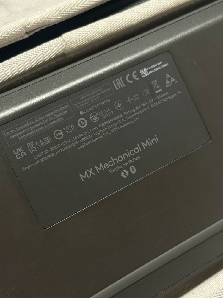 로지텍 MX MECHANICAL MINI FOR MAC 무선 기계식 텐키리스 키보드 이미지