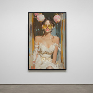 태양 아래 감정은 잠든다 그림 액자 팝아트 인테리어소품 여인그림 인물액자 감성 유화풍 대형 벽걸이 거실 카페 꾸미기 이미지