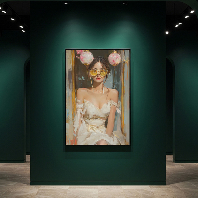 태양 아래 감정은 잠든다 그림 액자 팝아트 인테리어소품 여인그림 인물액자 감성 유화풍 대형 벽걸이 거실 카페 꾸미기 이미지