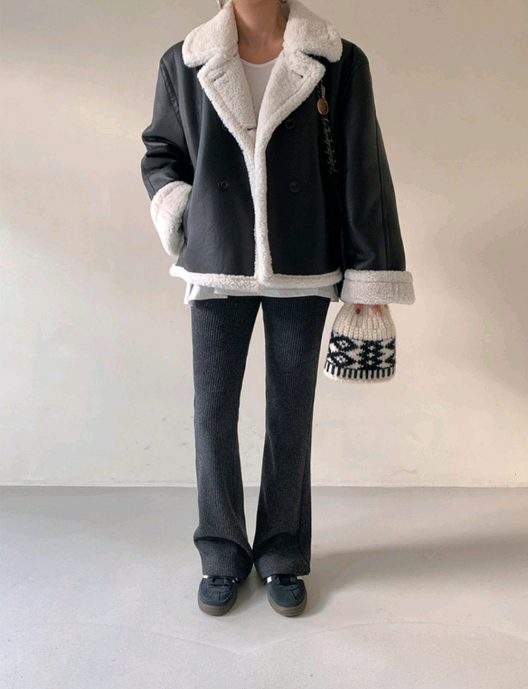 쪼이쇼룸 꽁떼드쪼이 카라더블무스탕(새상품) 이미지