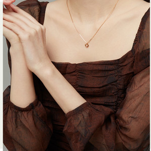 가네시 0.7부 트윙클하트 18k 다이아 여자목걸이 이미지