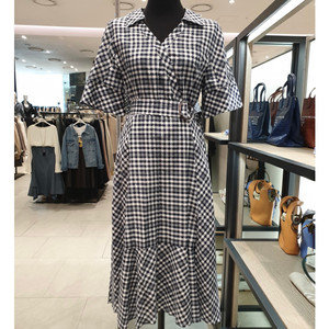 55) 주크 체크 벨티드 원피스 이미지