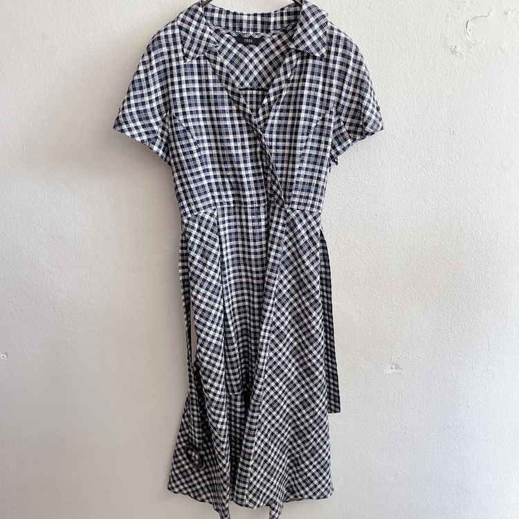 55) 주크 체크 벨티드 원피스 이미지