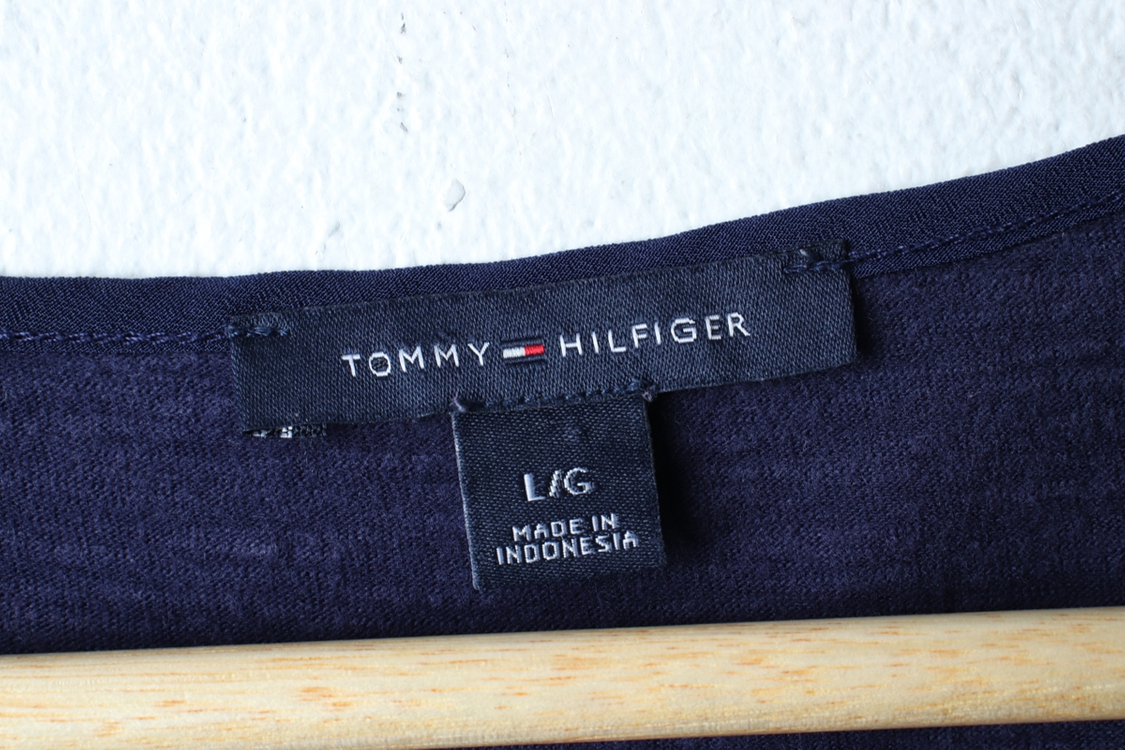 W(L-XL) 타미힐피거 반팔 티셔츠 반소매 네이비 이미지