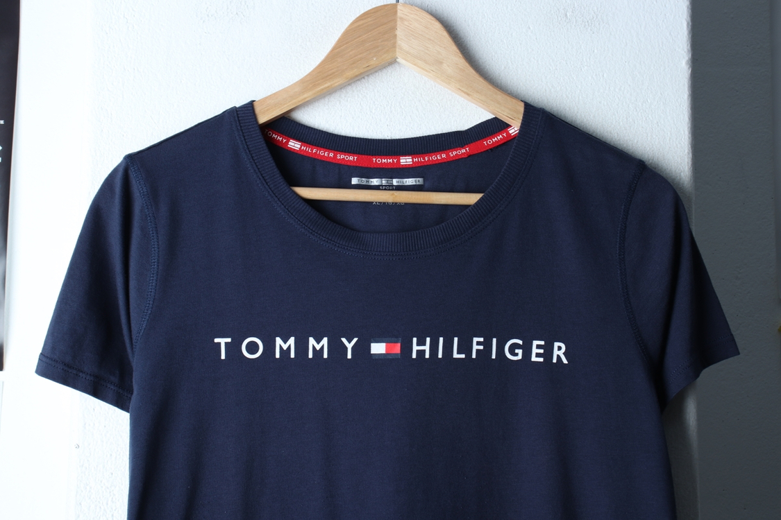 W(XL-2XL) 타미힐피거 반팔 티셔츠 레터링 이미지