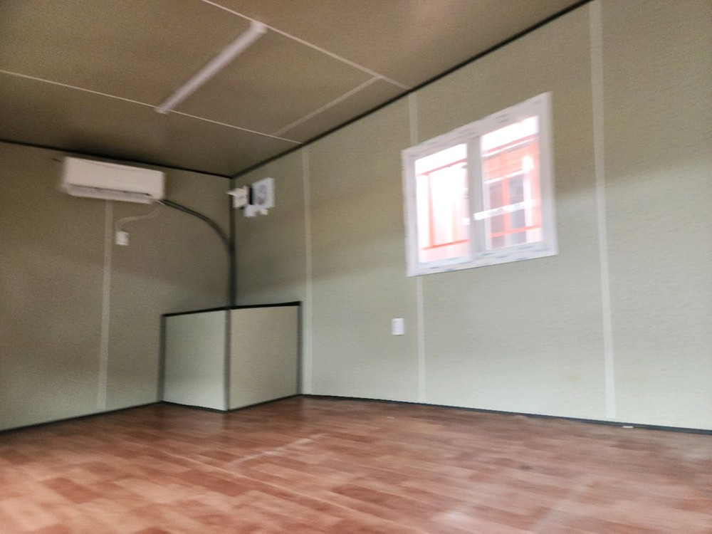 오렌지색 통창.냉온풍기 3*6 컨테이너 임대 이미지